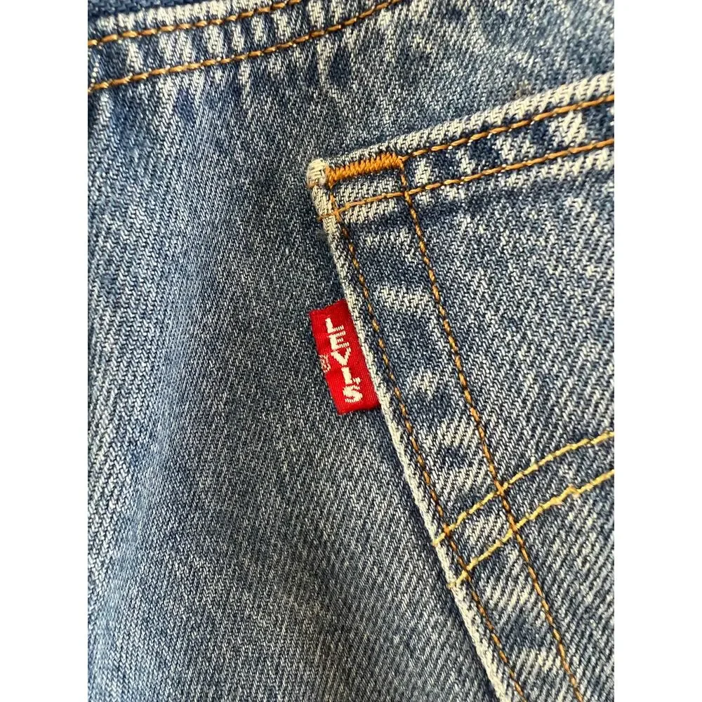 Levi's Premium Blue Medium Wash Cotton Raw Hem Women's Denim Jeans Size 30
